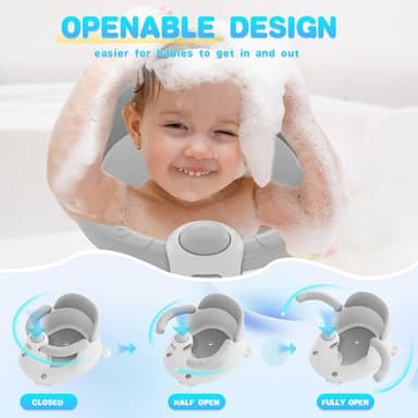Baby Bath Seat for Babies 6 Months & Up, Bath Seats for Babies Sitting Up, 3 Baby Bath Toys, Open Design, Non-Slip, Compact Toddler Bath Seat. - Image 5