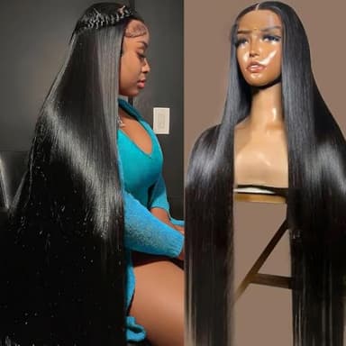 KUKAO 30 Inch Straight 13x6 Lace Front Wigs Human Hair Pre Plucked HD Transparent Glueless Wig Human Hair 180 Density Lace Front Wigs with Baby Hair Lace Frontal Wigs for Black Women - Image 1