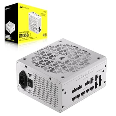CORSAIR RM850x Shift Fully Modular ATX Power Supply - 80 Plus Gold - ATX 3.1 - PCIe 5.1 - Zero RPM - Modular Side Interface - White (Renewed) - Image 1