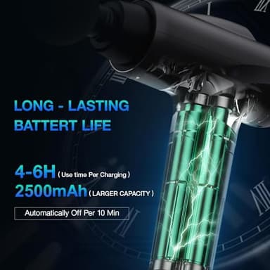 OLsky Massage Gun Deep Tissue, Handheld Electric Muscle Massager, High Intensity Percussion Massage Device for Pain Relief with 9 Attachments & 30 Speed(Grey) - Image 3