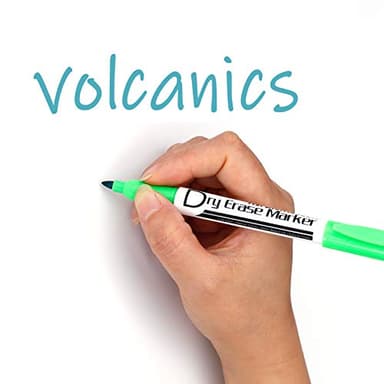 Volcanics Green Dry Erase Markers Low Odor Fine Whiteboard Markers Thin Box of 12 - Image 3