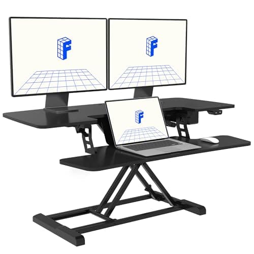 FlexiSpot Motorized Standing Desk Converter - Image 1
