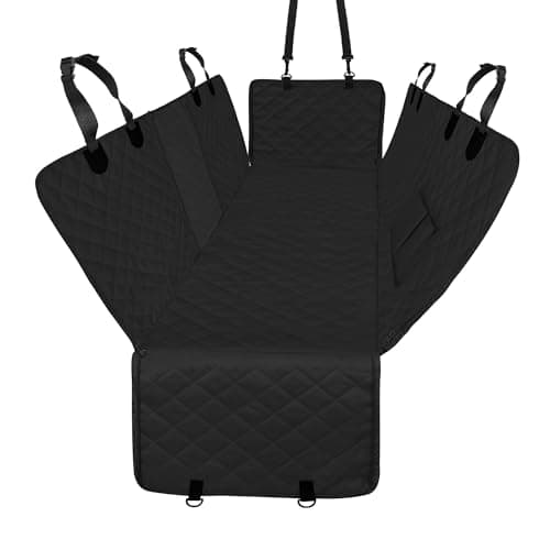 Easy-Going Waterproof Dog Car Seat Cover for Back Seat with Storage Pocket, Leakproof Washable Heavy Duty Scratch Proof Nonslip Durable Protector Covers for Cars Trucks and SUVs (59"x63", Black) - Image 1