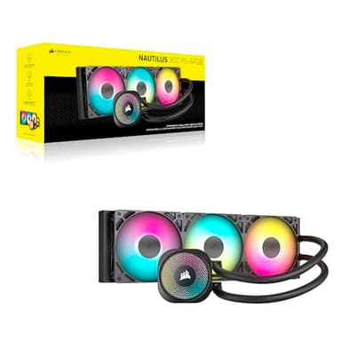 CORSAIR Nautilus 360 RS ARGB Liquid CPU Cooler – 360mm AIO – Low-Noise – Direct Motherboard Connection – Daisy-Chain – Intel LGA 1851/1700, AMD AM5/AM4 – 3X RS120 ARGB Fans Included – Black - Image 9