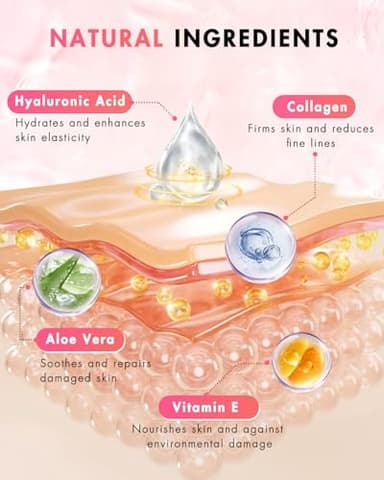 UKVOA Forehead Wrinkle Patches & Smile Line Patches, Overnight Facial Wrinkle Treatment with Hyaluronic Acid, Aloe, Collagen & Vitamin E to Lift Smile Lines for Women 36pcs - Image 4