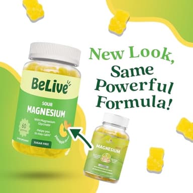BeLive Magnesium Gummies 200mg - 60 Ct | Magnesium Glycinate Supplements for Relaxation, Stress Relief, and Sleep for Adults & Kids - Tasty and Tangy Pineapple Flavor - Image 2