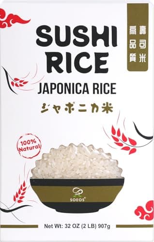 Soeos Sushi Rice 2 Pound, Short Grain Gluten-Free White Japonica Rice, Perfect for Sushi Rolls, and Mochi - Image 9