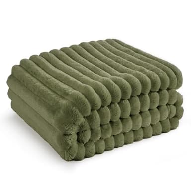 Bedsure Cypress Fleece Twin Blanket for Couch - GentleSoft Cozy Soft Blankets for Women, Cute Small Throws for Girls, 60x80 Inches - Image 1