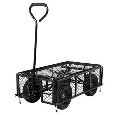 BILT HARD 400 lbs 10" Flat Free Tires Steel Garden Cart with 180° Rotating Handle and Removable Sides, 4 Cu.Ft Capacity Utility Heavy Duty Garden Carts and Wagons - Image 8