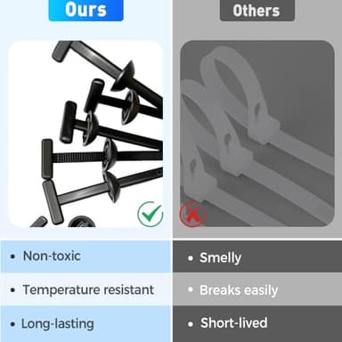 Nylon Universal Cable Tie Buckle, Heavy Duty Self-Locking Nylon Zip Ties Holder, New Multifunctional Cable Tie Buckle for Car Daily Repair (50pcs) - Image 4