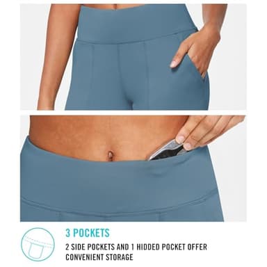 baleaf Women's Long Shorts Bermuda Knee Length Shorts 10" High Rise Workout Athletic Shorts Walking Yoga Running Golf Shorts Travel Summer Niagara S - Image 4