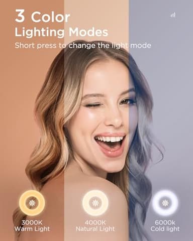 BESTOPE PRO Vanity Mirror with Lights, 23.6'' x 22.4'' Height Adjustable Makeup Hollywood Mirror with 3 Color Modes, 10X Magnification and 2 Storage Boxes, USB Charging Port, Phone Holder, Women Gifts - Image 3