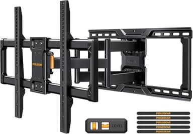 Perlegear UL-Listed Full Motion TV Wall Mount for 42–90 Inch TVs up to 150 lbs, Pre-Assembled TV Mount with Tool-Free Tilt, Swivel, Extension, Max VESA 600 x 400mm, 12″/16″/18″/24″ Wood Studs, PGLF16 - Image 1