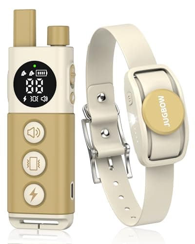Jugbow Dog Training Collar - 4200FT Remote Dog Collar with 3 Training Modes, Electric Collar with LED Light & IPX8-Waterproof, Rechargeable E-Collar for Small Medium Large Dogs (Beige) - Image 1