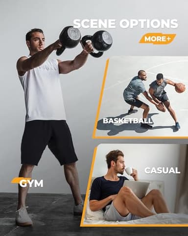 2 Pack Mens Gym Basketball Shorts - Athletic Black Workout Quick Dry Shorts with Pockets for Casual Running - Image 4