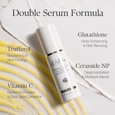 d'alba Piedmont Italian White Truffle Double Serum All-in-one Multi Balm, Vegan Skincare with Vitamin C and Vegan Collagen, 3-in-1 Anti Wrinkle, Eye Treatment, Dark Spot Remover - Image 5