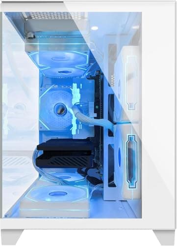 suevery Pre Built Gaming PC AMD Ryzen7 8700F(8Core 16Threads Up to 5.0G) 32G DDR5 Nvme 1TB SSD RTX 4060 8G WiFi 6 Desktop Computers White - Image 5