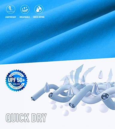 Men's Swim Trunks Quick Dry Board Shorts with Zipper Pockets Beach Shorts Bathing Suits for Men - No Mesh Liner(Lake Blue,M) - Image 5