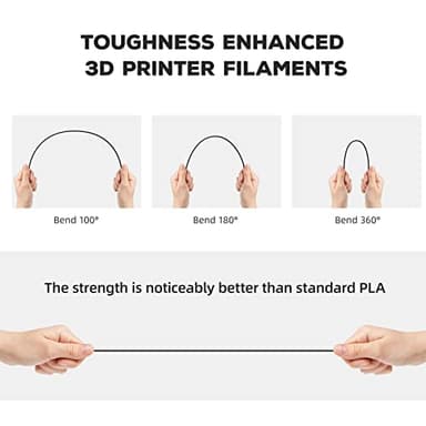FLASHFORGE PLA Filament 1.75mm, 3D Printer Filament 1kg (2.2lbs) Spool, Dimensional Accuracy +/- 0.02mm, 3D Printing Filament Easy to Use and Fits for Most FDM 3D Printers (Black) - Image 4