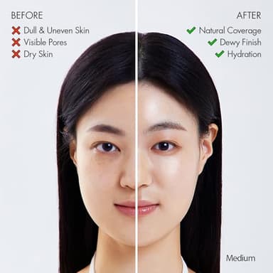 AGE20'S Signature Essence Pact SPF 50+ | Pack of 2 | 23 Medium Beige | Cream Foundation, Dewy Finish, Natural Coverage | Korean Cushion Foundation - Image 3