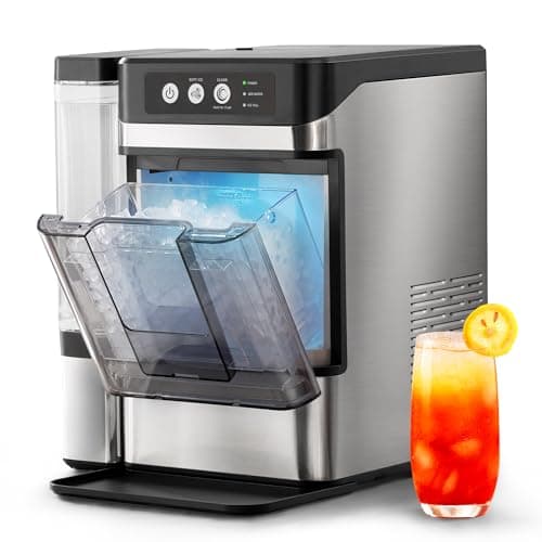 Nugget Ice Maker Countertop with 0.8Gal Removable Tank for Chewable Ice, 41Lbs/24H, One-Touch Fast Ice in 6 Mins, Self-Cleaning & Ultra Quiet for Home, Office, Party - Image 1