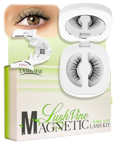 LASHVIEW Upgrade Soft Magnetic Eyelashes with Applicator, Reusable Magnetic Lashes Natural Look, No Glue Needed, Windproof & Waterproof for All-Day Comfort (L01) - Image 1