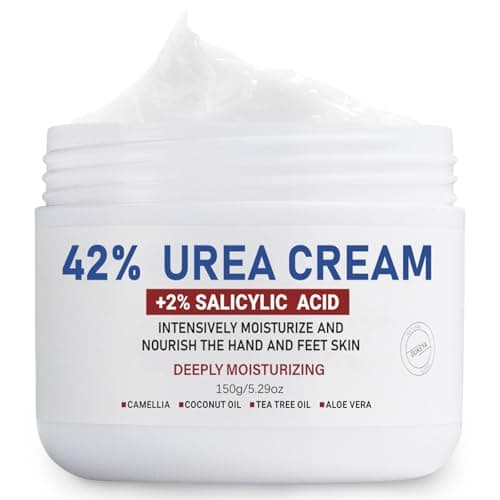 OUKEYA Urea Cream 42% plus Salicylic Acid 2% Net 5.29 Oz for Dry Cracked Feet,Heels,Knees,Elbows,Hands Repair Treatment Moisturizes and Removes Corns,Calluses,Dead Skin,and Softens Toenails - Image 1