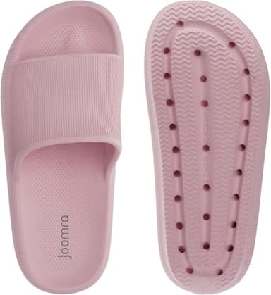 Joomra Pillow Slippers for Women Foam Pillow Shower Bath Bathroom Home House Slipers Platform Cloud Slides Cushion for Lady Female Ladies Sandles Pink 39-40 - Image 6