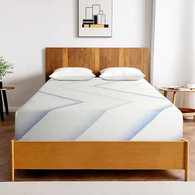 BreezeRest Queen Mattress Medium Firm 12 Inch Memory Foam Colchones Bed in a Box Cooling Gel Green Tea Queen Size Mattress with Breathable Soft Fabric Cover CertiPUR-US Pressure Relieving - Image 7