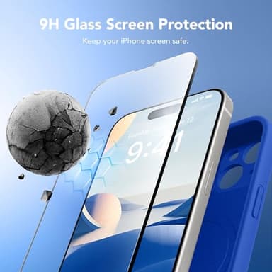 SuydanBox Magnetic for iPhone 15 Case, Compatible with MagSafe, [Screen Protector + Full Camera Protection], Silicone Shockproof Anti-Scratch Protective Phone Case for iPhone 15 6.1", Klein Blue - Image 4