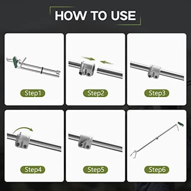 GYORGKSHI 78“ Snake Tongs Collapsible Grabber, Professional Reptile Snake Catcher Wide Jaw Handling Tool, Stainless Steel Snake Hook - Image 5