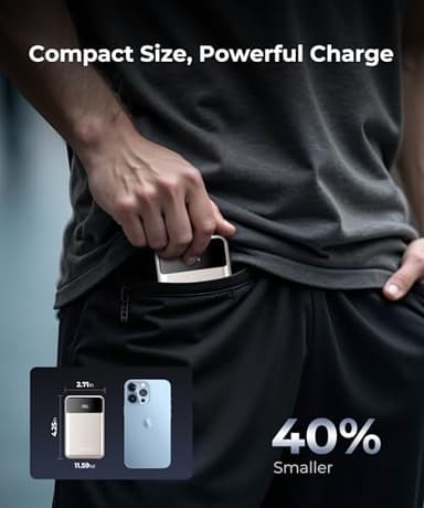 JOYFAR Portable-Charger-Power-Bank Travel Essentials Battery Pack USB C 30000mAh Built in Cable 22.5W Phone Fast Charging Powerbank Compatible with iPhone 16 15 14 13 12 11 iPad Google Xiaomi (Gold) - Image 4