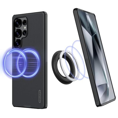 Nillkin Samsung Galaxy S25 Ultra MagSafe Case, Military-Grade Protection, Slim Soft Bumper Protective Cover with Magnetic Mount, Shockproof Protective, TPU+PC Phone Case Black - Image 1