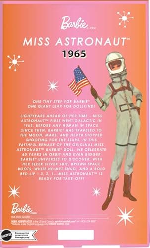 Barbie Miss Astronaut Doll Collectible with Silver Suit, Space Boots & Helmet Accessory, 1965 Vintage Repro - Image 7