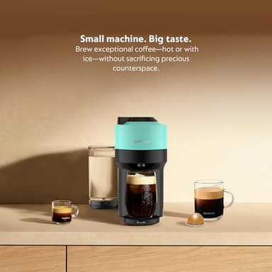 Nespresso Vertuo Pop+ Coffee and Espresso Maker by Breville with Milk Frother, Aqua Mint - Image 2
