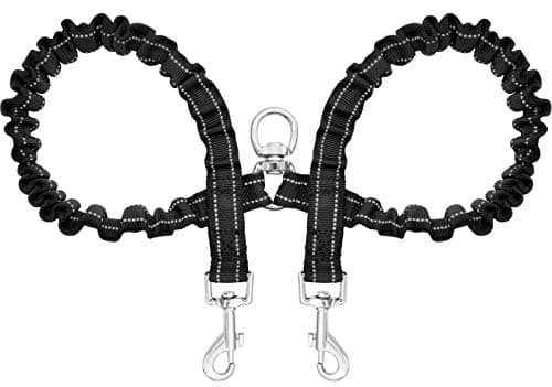 Giecooh Double Dog Leash,Reflective No Tangle Leashes for 2 Dogs,Dual Dog Training Leash for Medium Large Dogs,Black - Image 1