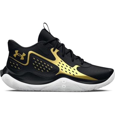 Under Armour Unisex Jet '23, (001) Black/Metallic Gold/Metallic Gold, 9, US - Image 1