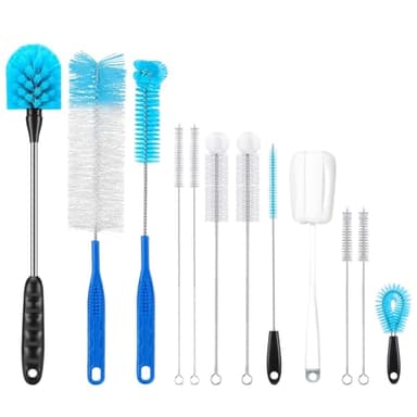 Bottle Brush Tube Cleaning Lab Set with Long Handle，for Cleaning Beer Bottles, Wine Bottles,Bong，Straw Cleaner ，Crevice Cleaning，Straw Cleaner，Baby Bottle - Image 1