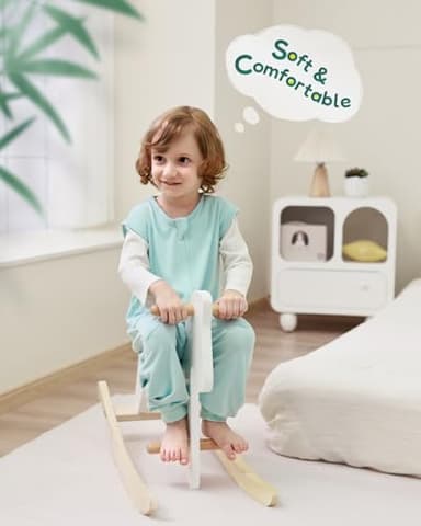 HOMEAL Toddler Sleep Sack With Legs, 2t-3t, 0.5 Tog With Feet, Wearable, Sage - Image 6