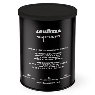 Lavazza Espresso Ground Coffee, Medium Roast, 100% Arabica, 8 oz Tin (Pack of 4) - Image 3