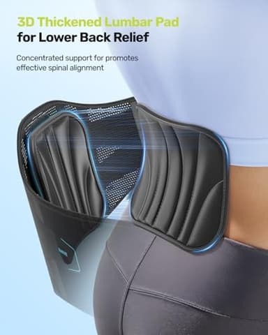 Rakiie Back Brace for Lower Back Pain, 7 Stays Ergonomic Support Brace with Comfortable 3D Pad, Easy to Put On/Off Lumbar Support Belt for Women Men, Pain Relief from Sciatica, Herniated Disc, Size M (Waist: 33.5"-39.4") - Image 4