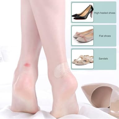 100PCS Self Adhesive Invisible Heel Anti-Wear Sticker, Waterproof Anti Wear Foot Care Heel Protection Pad, Heels Stickers Transparent Thin for Prevent Heels Rubbed - Image 7