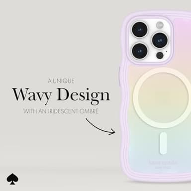 kate spade new york iPhone 15 Pro Case, Compatible with MagSafe - Wavy Iridescent - Image 4
