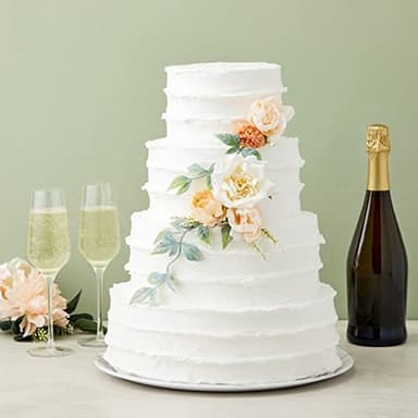 Juvale Cake Dummy Set of 4 Foam Tiers - 6-, 8-, 10- & 12-Inch, 16-Inch Tall, White Foam - Wedding Display & Decorating Practice - Faux Cake Form - Image 2