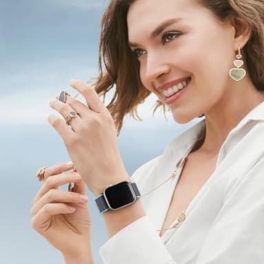 Maledan Braided Compatible with Apple Watch Series 11 10 9 8 7 45mm 41mm Ultra 2 Band 49mm Series 6 5 4 SE 44mm 40mm Series 3 2 1 38mm 42mm Men iWatch Bands Womens Stretchy Nylon Solo Loop Sport Strap - Image 6