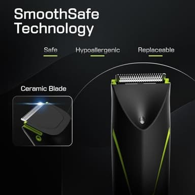 Electric Body Hair Trimmer for Men: Manscape Ball Trimmer Waterproof Pubic Hair Groomer Cordless Rechargeable Groin Shaver Replaceable Blade Wet/Dry Hygiene Razor Portable Body Grooming Travel - Image 2