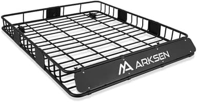 ARKSEN 64 x 50 x 6 Inch Universal Extra Wide 150LB Heavy Duty Roof Rack Cargo with Extension Car Top Luggage Holder Carrier Basket for SUV, Truck, & Car Steel Construction - Image 3