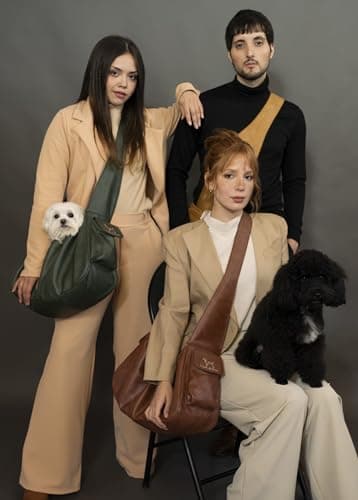 Noah & Paw Dog Sling Carrier for Small Dogs 5-18lb, Dog Sling for Small Dogs and Cats, Dog Carrier with Adjustable Padded Strap, Vegan Leather Lined with Fur, 3X Safety Features, Machine Washable - Image 9