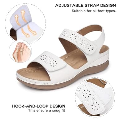 SHIBEVER Black Flat Sandals for Women: Comfortable Dressy Flats Sandals Women 2025 Open Toe Ankle Strap Walking Shoes Summer Casual - Image 4