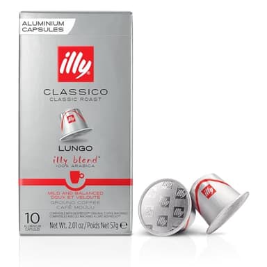 Illy Espresso Compatible Capsules - Single-Serve Coffee Capsules & Pods - Classico Lungo Roast - Notes Of Caramel, Orange Blossom & Jasmine - For Nespresso Original Machines – 10 Count - Image 1